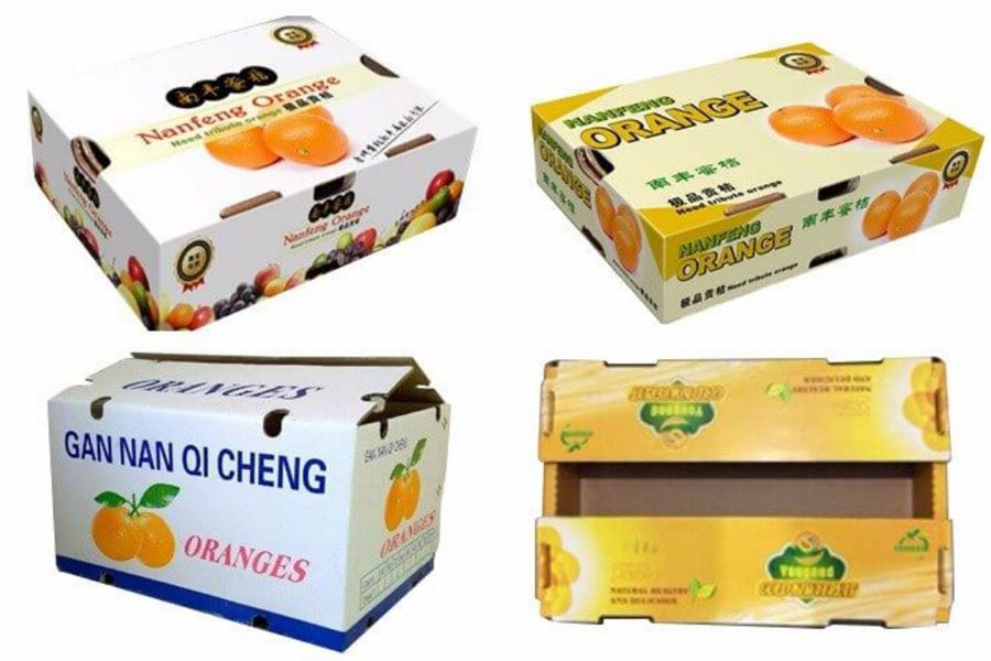 Thùng carton đựng trái cây có lỗ thông hơi