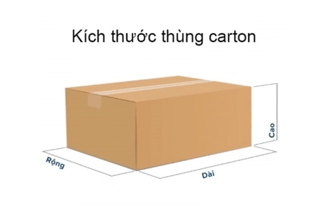 kích thước thùng carton